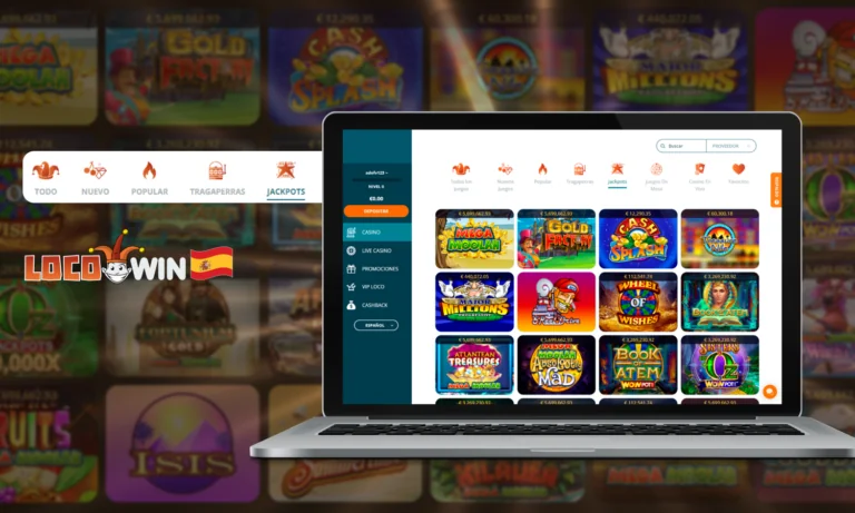 Sección de Jackpots del casino en línea Locowin
