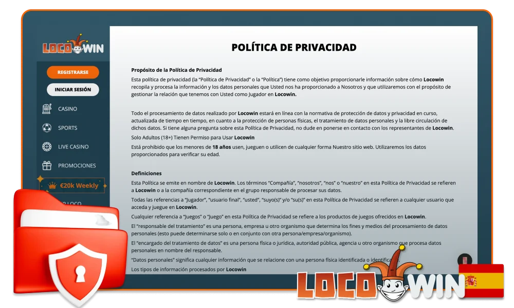 Política de Privacidad y Protección de Datos del Jugador Locowin